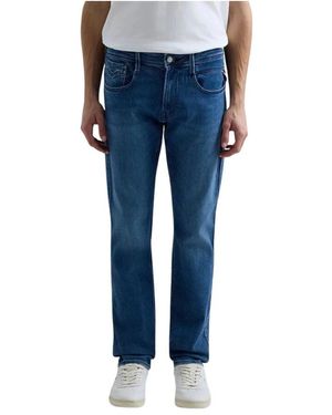 Replay Jeans ,Blauw ,Katoen Anbass Slim-Fit Jeans