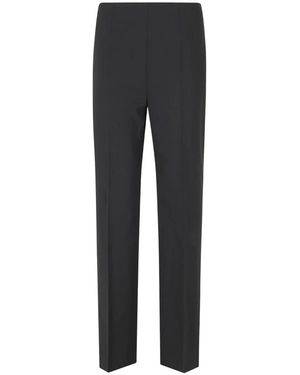 Alberta Ferretti Broeken ,Zwart ,Wol Tropical Wool Broeken - Grijs