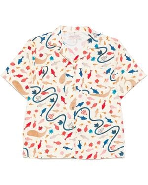 Filson Kurzärmeliges Twill Camp Shirt - Weiß