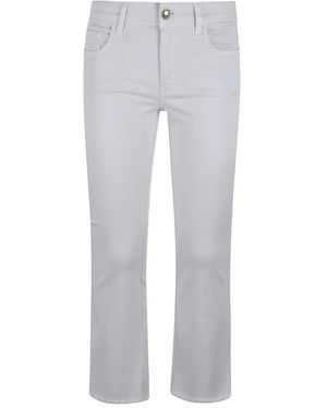 Fay Stretch Katoen Broek Met Rafelrand - Grijs
