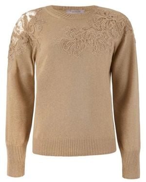 D.exterior Rundhals-Strickware - Braun
