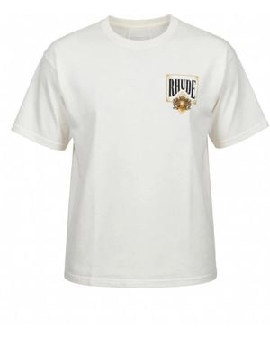 Rhude Racing Crest T-Shirt - Weiß