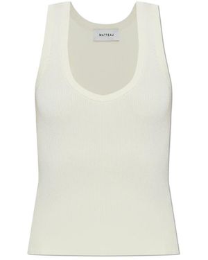 Matteau Ribgebreide Tanktop - Wit