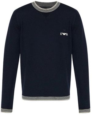 Emporio Armani Round-Neck Knitwear - Blue
