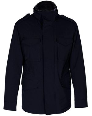 Montecore Puffer field jacket mit abnehmbarem kragen - Blau