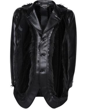 Comme des Garçons Single-Breasted Coats - Black