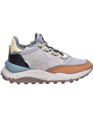 Munich Schoenen ,Veelkleurig ,Leer Klassieke Sneakers Met Rubberen Zool - Blauw