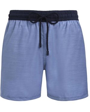 Vilebrequin Zweifarbige badeshorts aus merinowolle - Blau