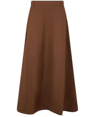 Max Mara Uitlopende Rok - Bruin