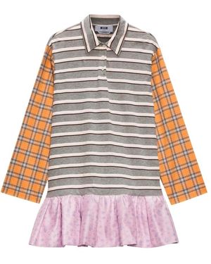 MSGM Patchwork Jersey Mini Jurk - Meerkleurig