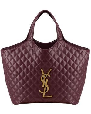 Saint Laurent Shopping Bags - Red