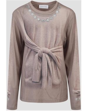 Marine Serre Round-Neck Knitwear - Bruin