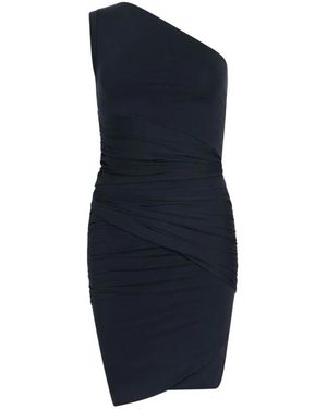 Patou Asymmetric Shoulder Dress - Blue