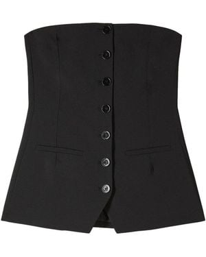 Patrizia Pepe Sleeveless Tops - Black