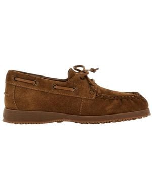 Hogan Schoenen ,Bruin ,Leer Mocassin