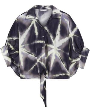Summum Blouse Tie Dye Katoen - Blauw