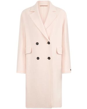 Peserico Double-Breasted Coats - Pink