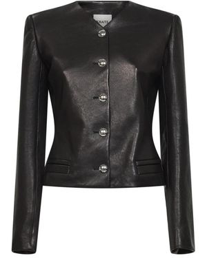 KHAITE Leather Jackets - Black