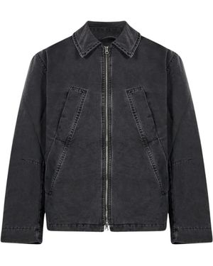 YMC Jassen ,Zwart ,Denim Repetition Denim Jacket