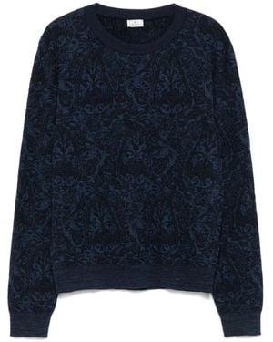Etro Round-Neck Knitwear - Blue