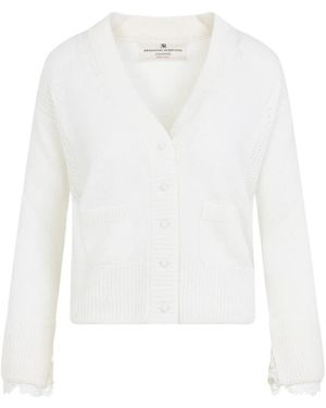 Ermanno Scervino Truien & Vesten ,Wit ,Cardigan
