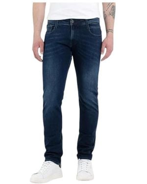 Replay Anbass Hyperflex Slim Fit Jeans - Blauw