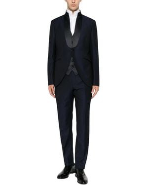 Manuel Ritz 89Abito C/Pistagna+Gilet Raso - Zwart