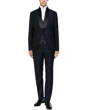 Manuel Ritz 89Abito C/Pistagna+Gilet Raso - Zwart