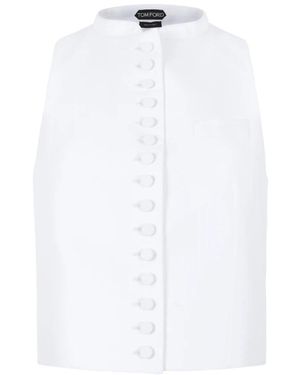Tom Ford Buttoned Cape Jacket - Weiß