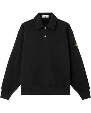Stone Island Polo-Sweatshirt - Schwarz