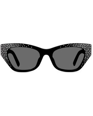 Givenchy Accessoires ,Zwart ,Cat Eye Zonnebril Met Strass-Steentjes
