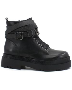 Liu Jo Lace-Up Boots - Black