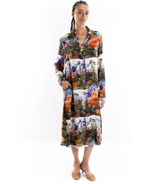 5 PROGRESS Shirt Dresses - Rojo
