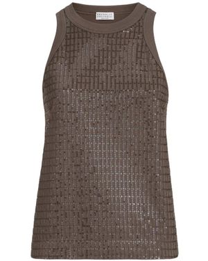 Brunello Cucinelli Sleeveless Tops - Bruin