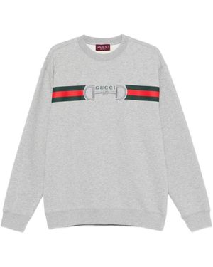 Gucci Sweatshirt Van Katoenjersey Met Print - Grijs