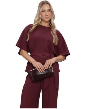Mos Mosh Overhemden ,Rood ,Leer Blouses Mmrikala Miley Blouse