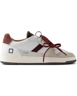 Date Schoenen ,Wit ,Katoen Court 2.0 Vintage - Bruin