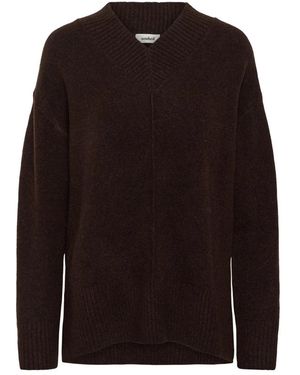 Soaked In Luxury V-Neck Knitwear - Marrón