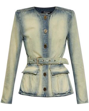 Balmain Denim Jackets - Azul