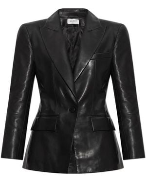Balmain Leather Jackets - Negro