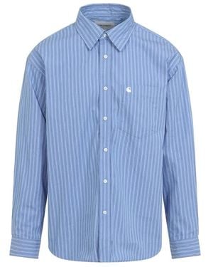 Carhartt Overhemden ,Blauw ,Casual Shirts