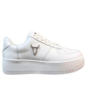 Windsor Smith Witte Bull Head Leren Sneakers