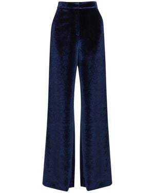 Self-Portrait Wide Pants - Blue