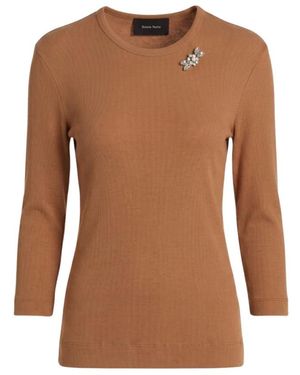 Simone Rocha Verziertes Unterzieh-Oberteil - Braun