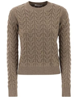 Max Mara Truien & Vesten ,Bruin ,Round-Neck Truien