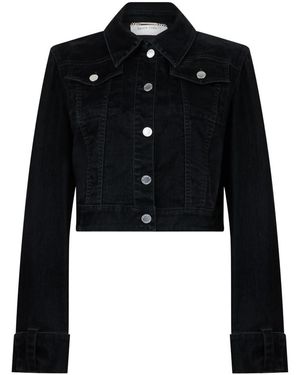 Alberta Ferretti Cropped Denim Jacket - Zwart