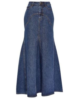 Zimmermann Rokken ,Blauw ,Denim Fishtail Denim Maxi Rok