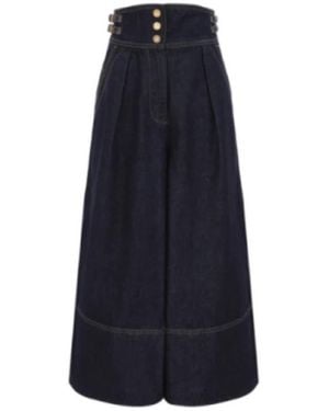 Zimmermann Denim Culotte Hose - Blau