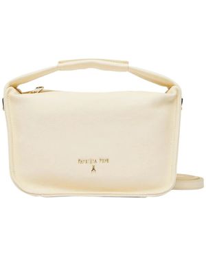 Patrizia Pepe Logo Plaque Tote Bag - Naturel