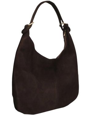 Notre-v Suez Wildleder-Schultertasche - Schwarz